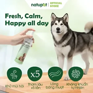 Bodymist Xịt khử mùi hôi chó mèo, chiết xuất thiên nhiên kháng khuẩn, dưỡng da và lông khoẻ mạnh Natupet 200ml